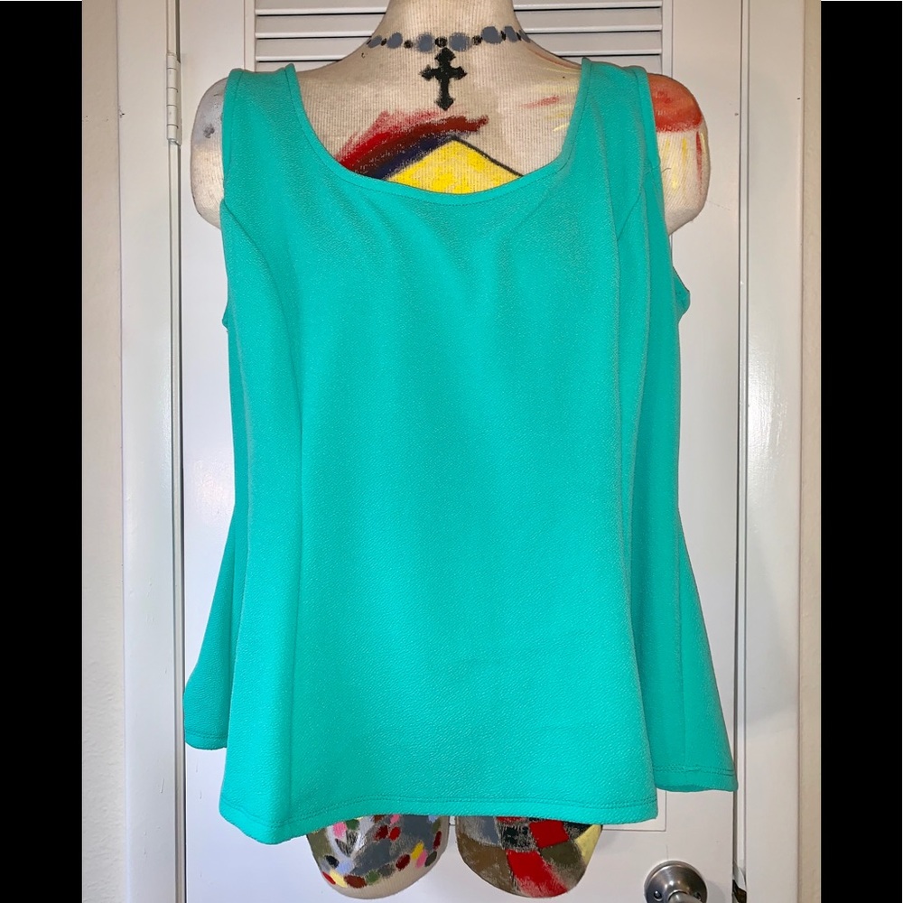 Ambiance apparel mint stretch peplum tank top
